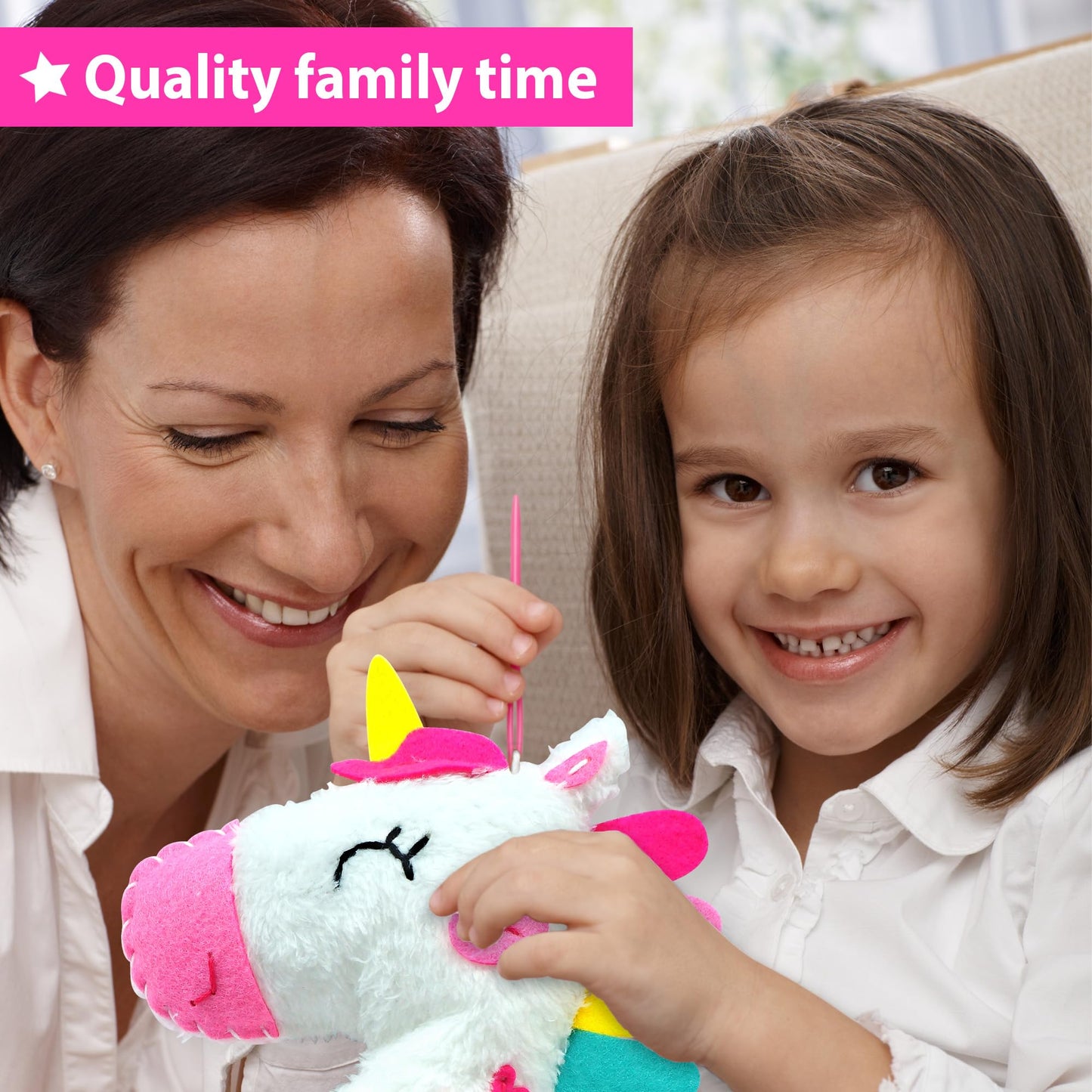 KRAFUN My First Sewing Kit for Kids Ages 6-10 Beginners | Learn to Sew Unicorn Stuffed Animal | Premium Thick Felt | Craft Gift for Girls & Boys