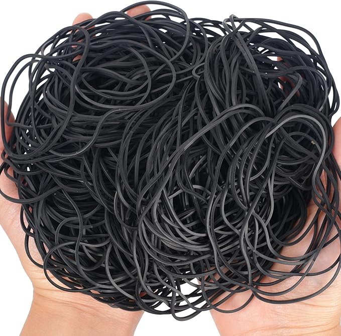 Rubber Bands Garbage Can Bands Elastic Large Size #117A 200Pcs Trash Can Rubber Bands Black Elastics Bands 7inch For Office Supplies Home