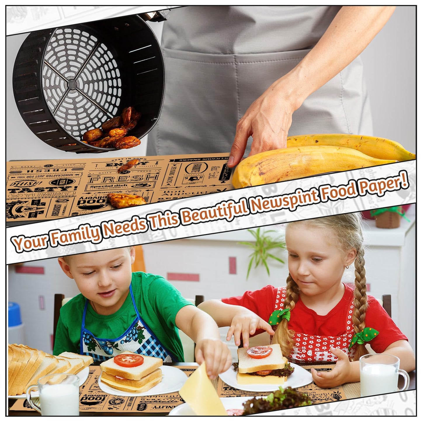 Chengu 150 Pcs Wax Paper Sheets Bulk, 8.3 x 9.8 Inch Deli Newsprint Food Basket Liners Sandwich Wrapping Paper Greaseproof and Waterproof Food Sheets for Home Party Kitchen(Yellow)