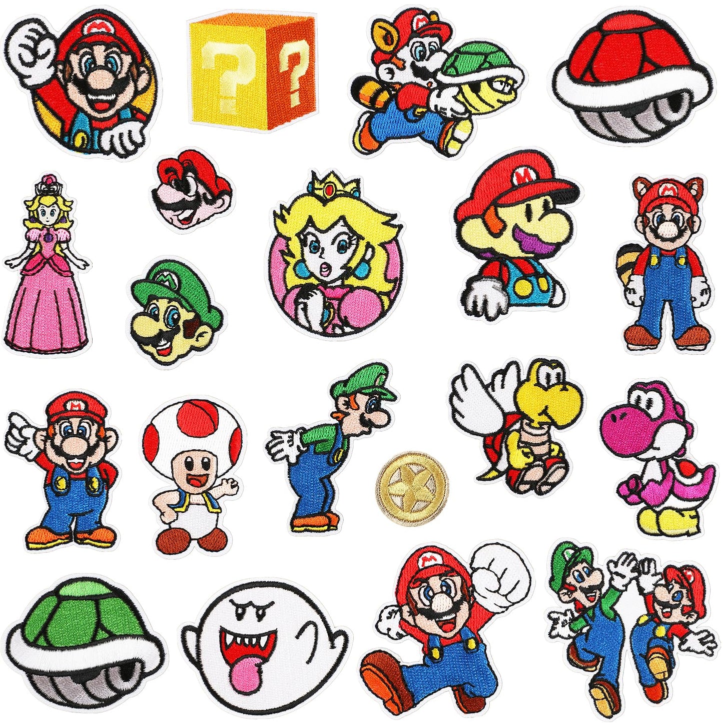 Iron on Patches,20 Pieces Embroidered Applique Patches,Sew On Iron on Patches Fabric Repair Patche Cute Cartoon Anime Patch for Kids Adult Clothes Jeans Jackets Hats Shoes Backpacks