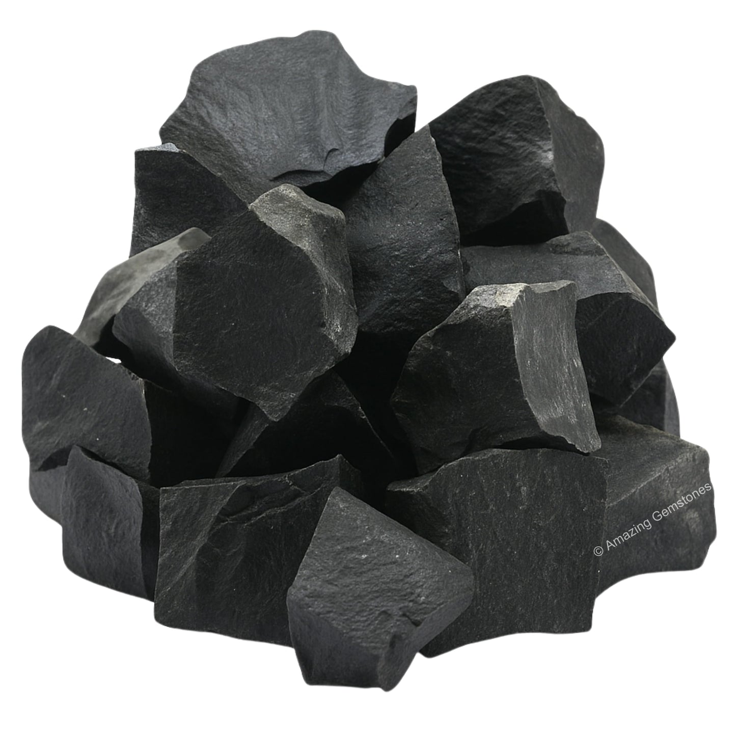 Amazing Gemstone Black Agate Raw Crystals and Healing Stones, Natural Rocks for Tumbling and DIY Raw Stones and Crystals (1 Piece)
