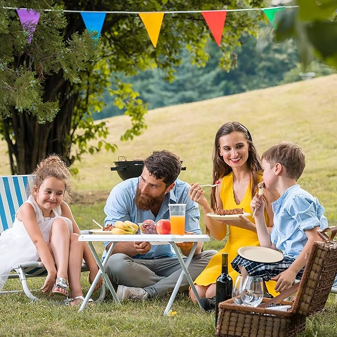 300Pcs Compostable Paper Plates Set, Eco-friendly Heavy Duty Plates & Biodegradable Utensil Include Forks,Knives,Spoons, Napkins, Disposable Dinnerware Set for Party (Brown)