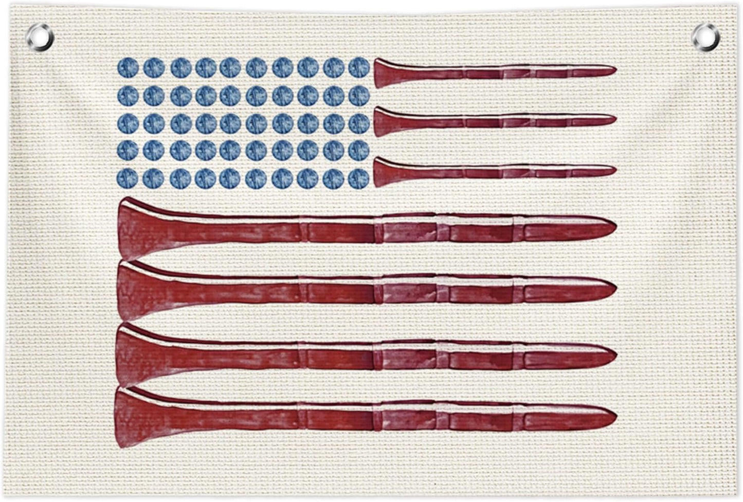 Golf American Flag Wall Decor, Golf Decor for Boys Room, Vintage Golf Ball Hanging Canvas Banner Flag Wall Art Decor for Kids Boys Nursery Room Bedroom Playroom, 20x30 in
