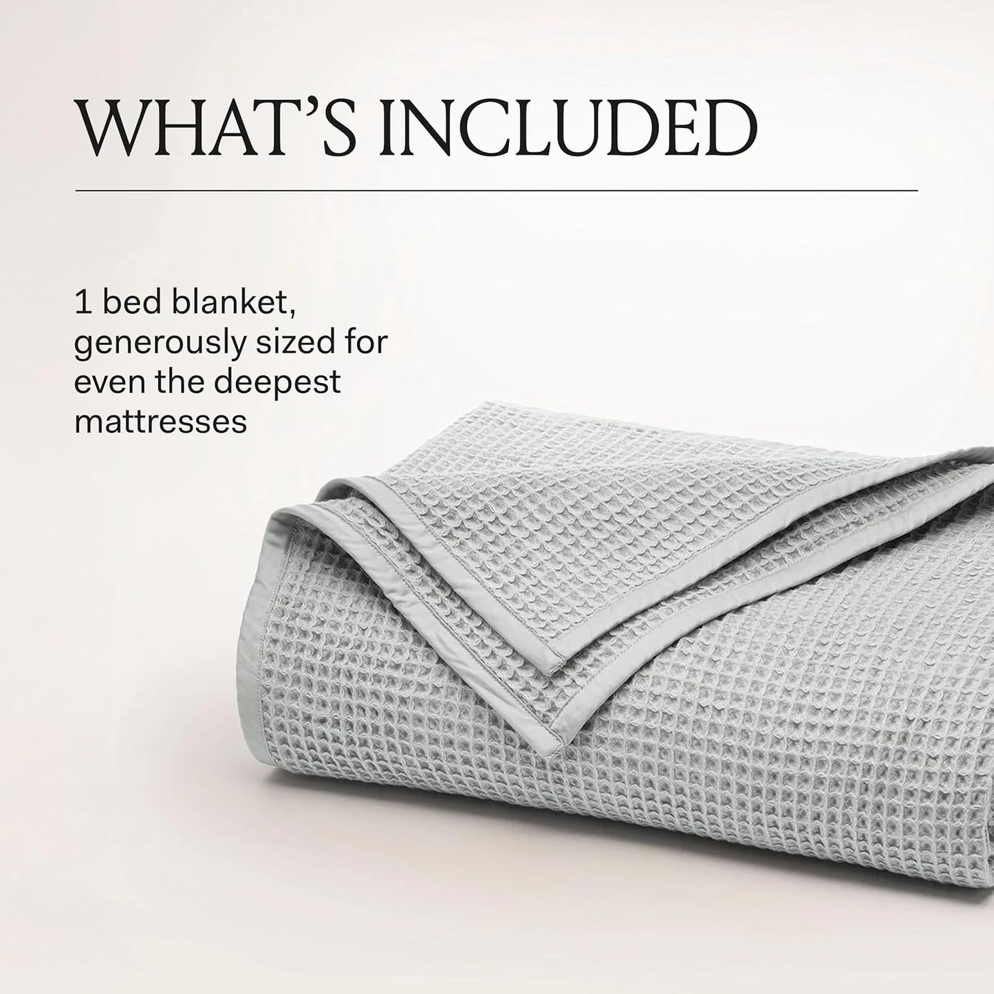 BOLL & BRANCH Waffle Bed Blanket - King/Cal King, White - Luxury 100% Organic Cotton - Soft, Lightweight and Breathable - Textured Waffle Weave