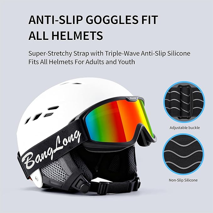 BangLong Ski Goggles, Snowboard/Snow Goggles Anti Fog UV Protection Design for Men Women Skiing, Skating,Snowmobilet,Youth