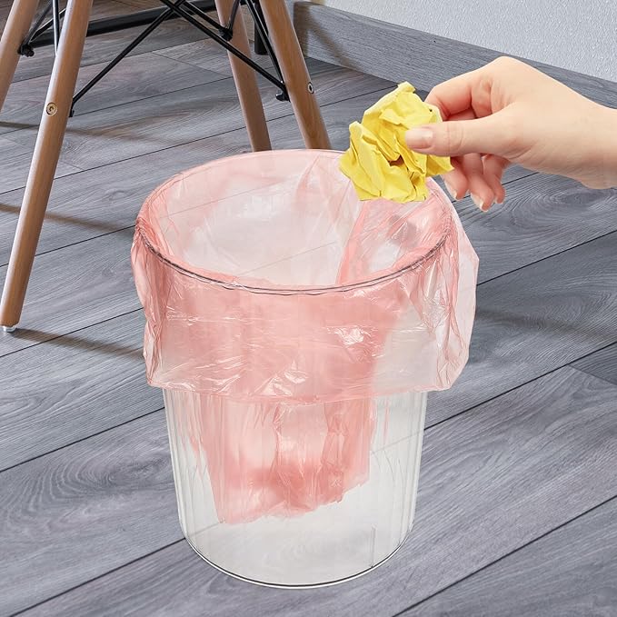 NOLITOY 100Pcs Biodegradable Corn Starch Trash Bags Heavy Duty Disposable Kitchen Waste Bags for Home Bathroom Office Gold Color