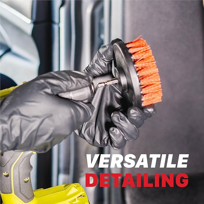 Maxshine Universal M8 Medium-Duty Drill Brush for Upholstery & Carpet (5”) | Power Scrubber Attachment for Car Detailing, Leather, Fabric & Home Cleaning | Deep Cleaner Removes Stains & Grime