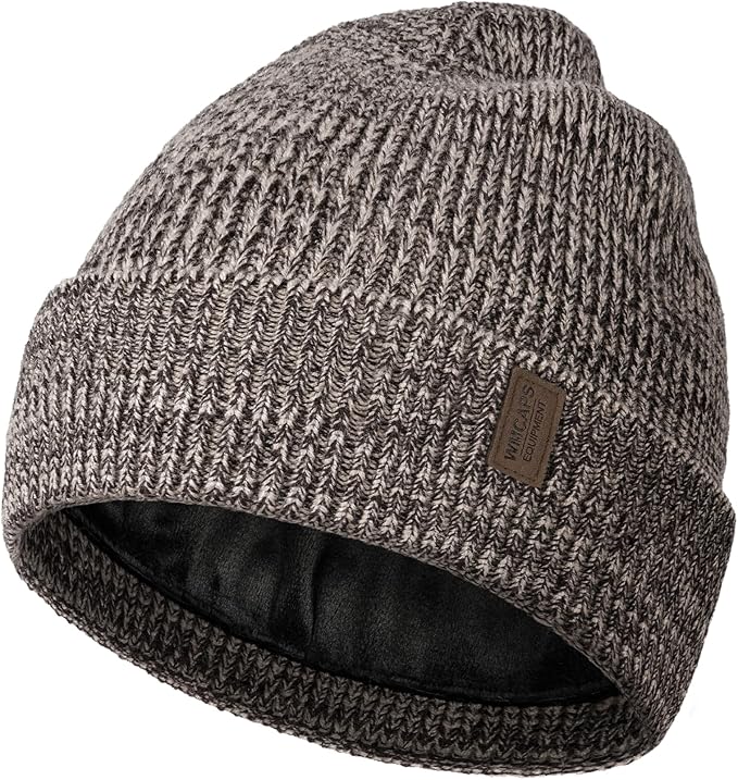 Wmcaps Winter Beanie for Men Women, Fleece Lined Beanie Soft Warm Knit Hat Ski Stocking Cuffed Cap