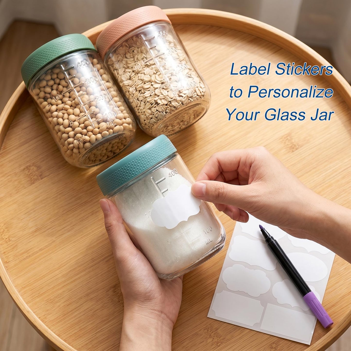16 oz Glass Jars with Lids,12 Pack Overnight Oats Containers with lids,Small Glass Containers with Lids for Homemade Jams, Sauces, Food Jar for Smoothies, Yogurt,Spice,Desserts, and even DIY Crafts