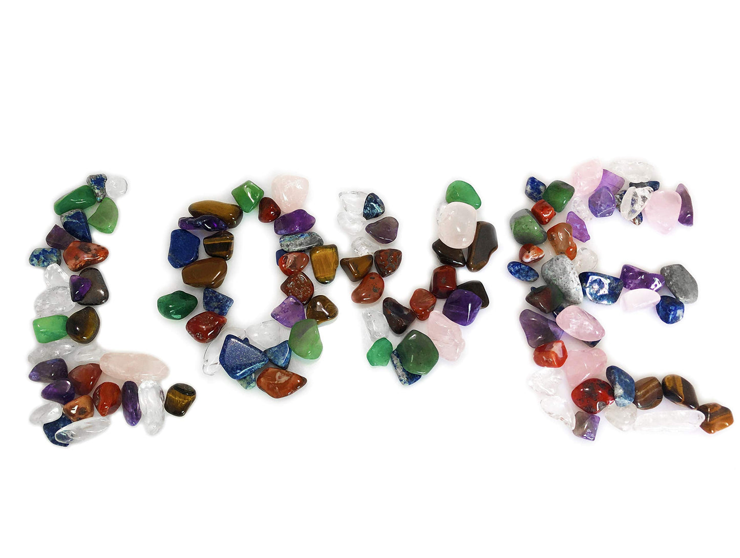 Mina Heal Chakra Stones Collection, Tumbled and Well Polished Healing Crystals/Gemstones (160 g (0.35 lb) Chakra Stones Size 15-25mm)