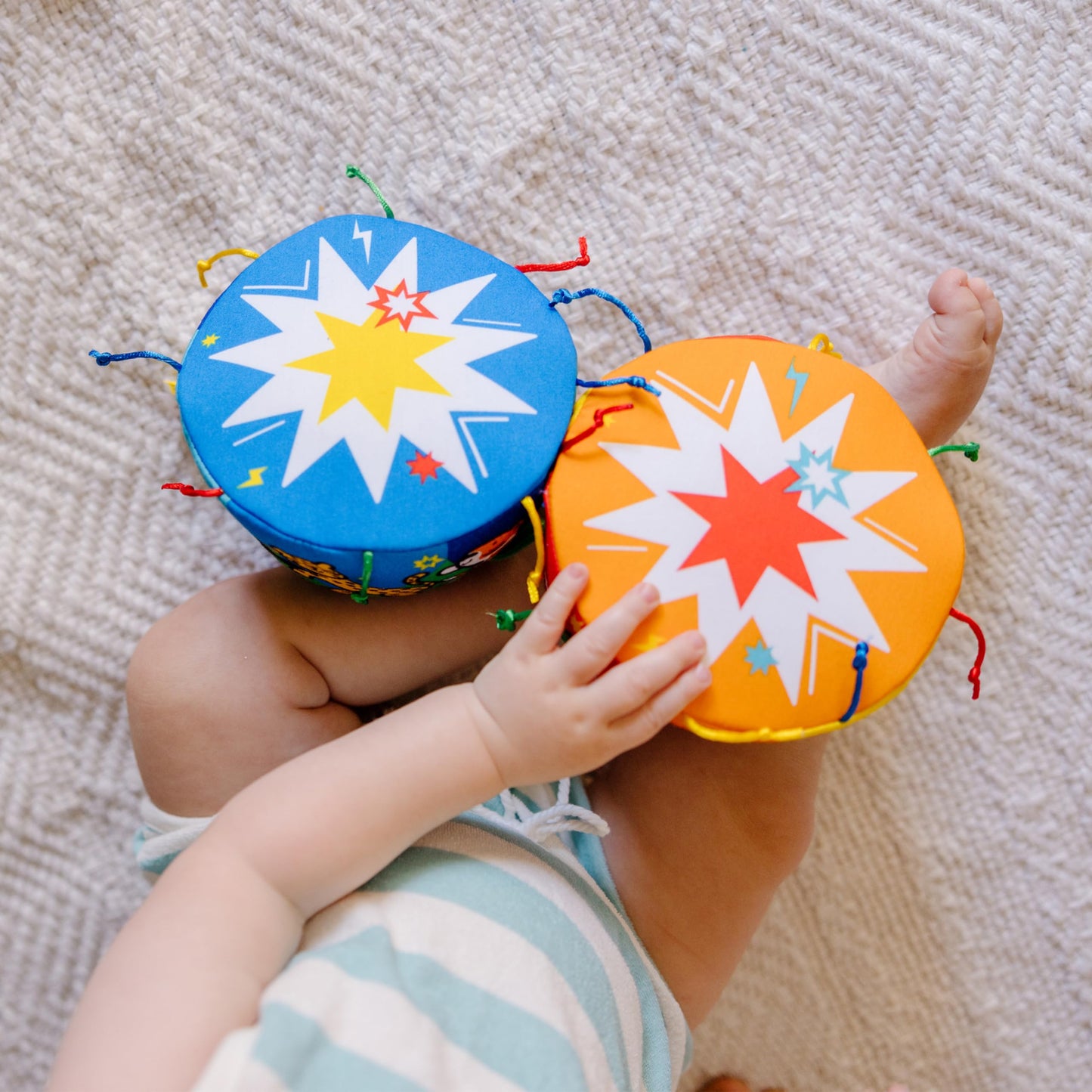 Melissa & Doug K's Kids Bongo Drums Soft Musical Instrument, Multicolor, 1 EA