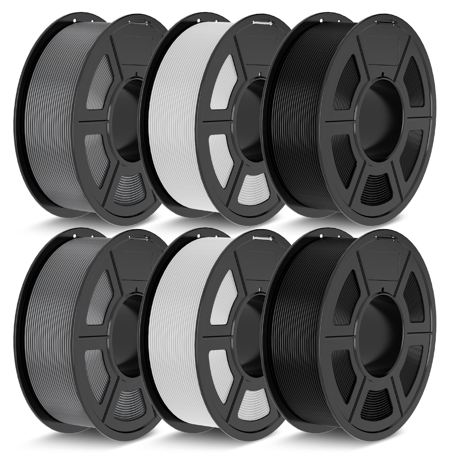 JAYO PETG Filament 1.75mm Bundle 6.6KG, Strong Toughness PETG 3D Printer Filament, Fits for Most FDM 3D Printers (Black, Black,