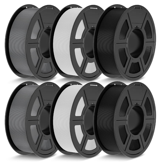 JAYO PETG Filament 1.75mm Bundle 6.6KG, Strong Toughness PETG 3D Printer Filament, Fits for Most FDM 3D Printers (Black, Black,