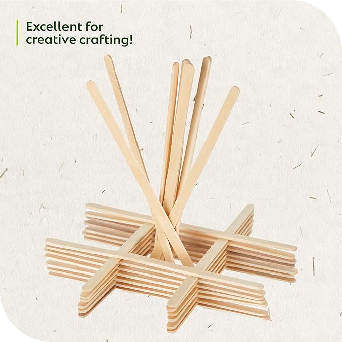 CulinWare Birch Wood Coffee/Beverage Stirrers Eco-Friendly Great For Your Coffee Nook. (1000, 5.5")