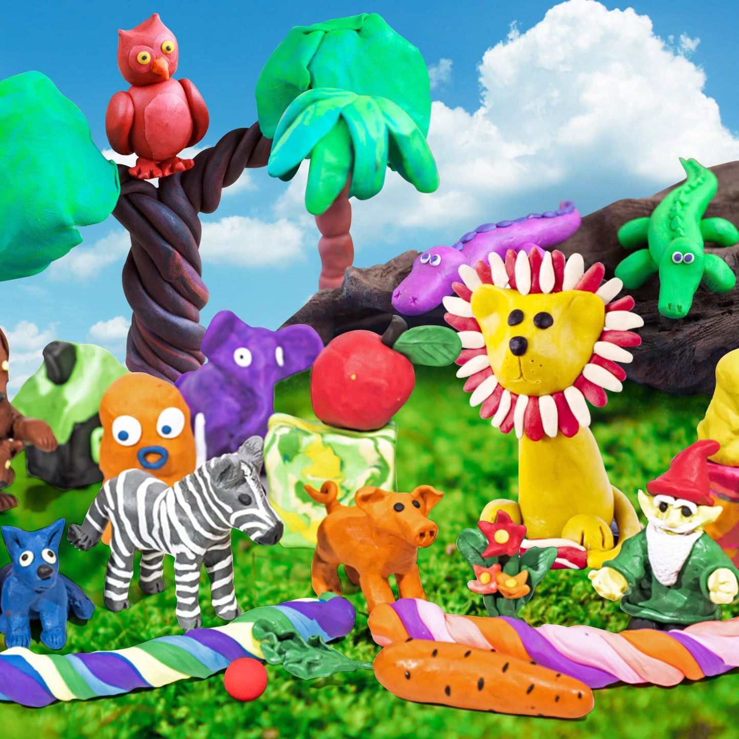 Magic Clay - Air Dry Clay 60 Colors, Modeling Clay for Kids with Tools, Soft & Ultra Light, Toys Gifts for Age 3 4 5 6 7 8+ Years Old Boys Girls Kids