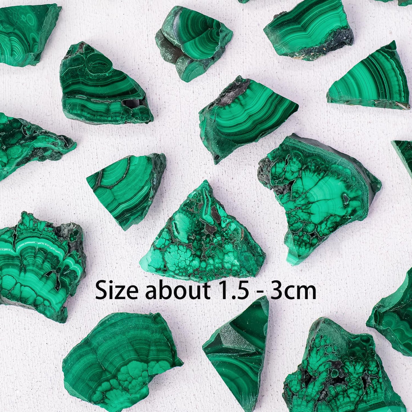 Apengshi Healing Crystal Natural Malachite Raw Stone 0.25lb Irregular Malachite Polished SlicesMeditation Yoga Outdoor Indoor Home Decoration Tank Fountain