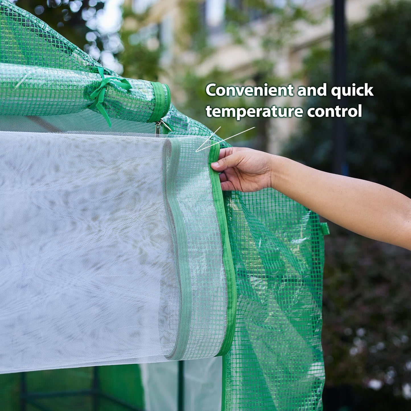 Solayis 56"×55"×74" Walk-in Garden Greenhouse | Thickened PE Cover & Heavy Duty Steel Frame | 3 Tiers 4 Shelves, Mesh Door & Windows | Portable for Indoor Outdoor Use (Green)