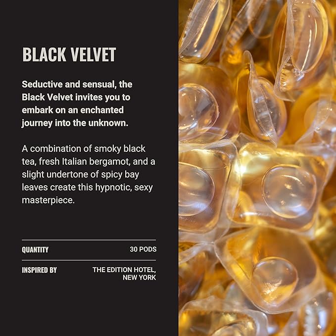 Hotel Collection Laundry Pods – Black Velvet Scent, 30 Count – Blonde Woods, Rose, and Black Fig – Luxury Laundry Detergent Pods