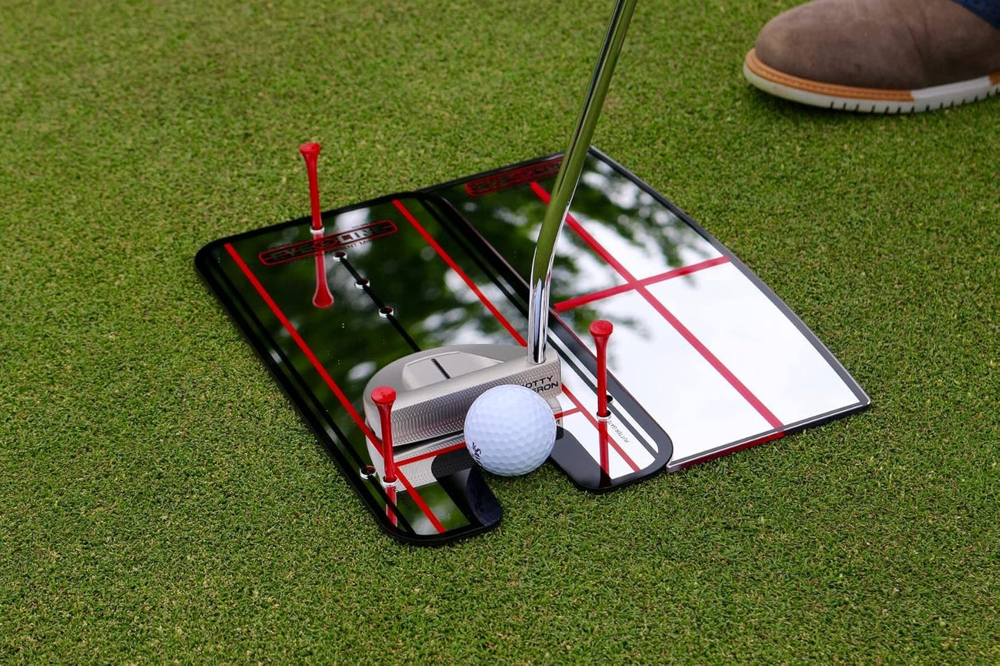 EyeLine Golf Small Putting Alignment Shoulder Mirror - Portable Aids to Improve Your Putting Setup, Eye Placement, Putter Face Angle, Starting Line & Much More