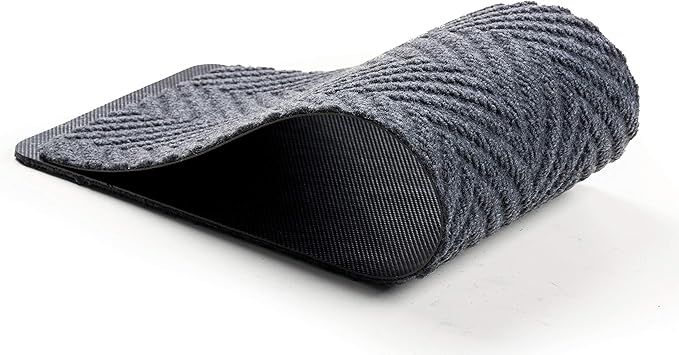 Indoor and Outdoor Carpet Stair Treads - 32" x 8" Non-Slip Stair Treads Carpet for Wooden Steps - Rubber Stair Tread Mats - Stair Rugs Anti Slip for Kids Elders and Dogs – Grey Set of 14