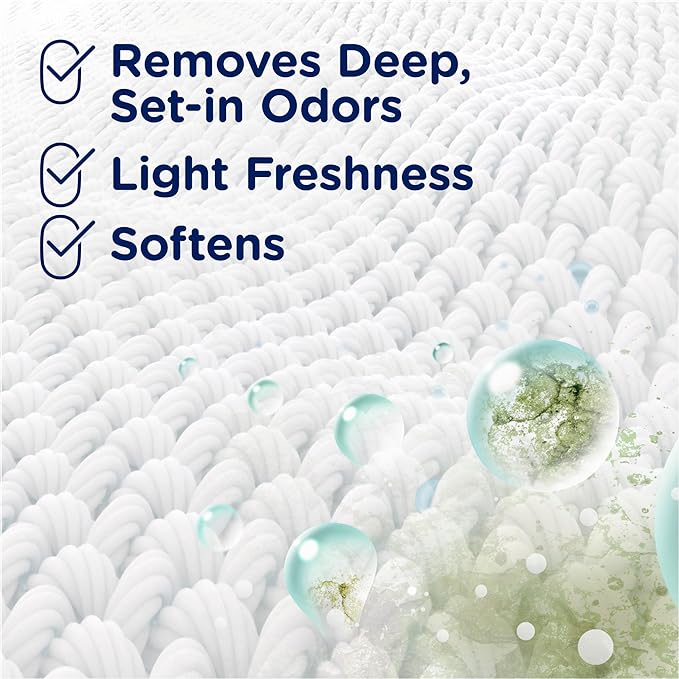 Downy Rinse Laundry Odor Remover, Cool Cotton Scent, Fabric Softener and Laundry Odor Removal Rinse, Fights Odors at the Source, HE Compatible, 48 Fl Oz