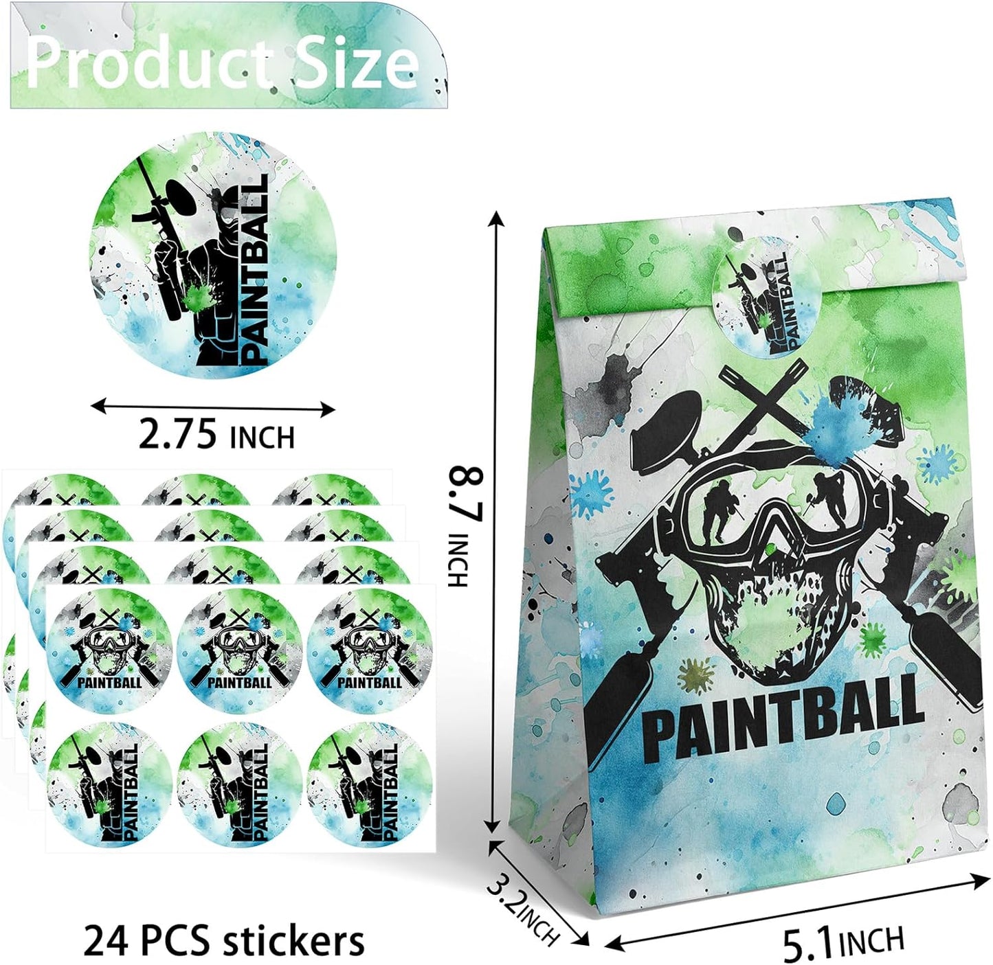 Paintball Party Favor Bags Paintball Goodie Bags Paintball Party Favors for Kids Paintball Birthday Party Supplies