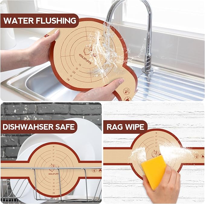 Silicone Sourdough Bread Sling Mat for Dutch Oven, 2 Pack Non-Stick & Easy Clean Reusable sourdough mat, Easy and Stable to Transfer Sourdough Bread, Round