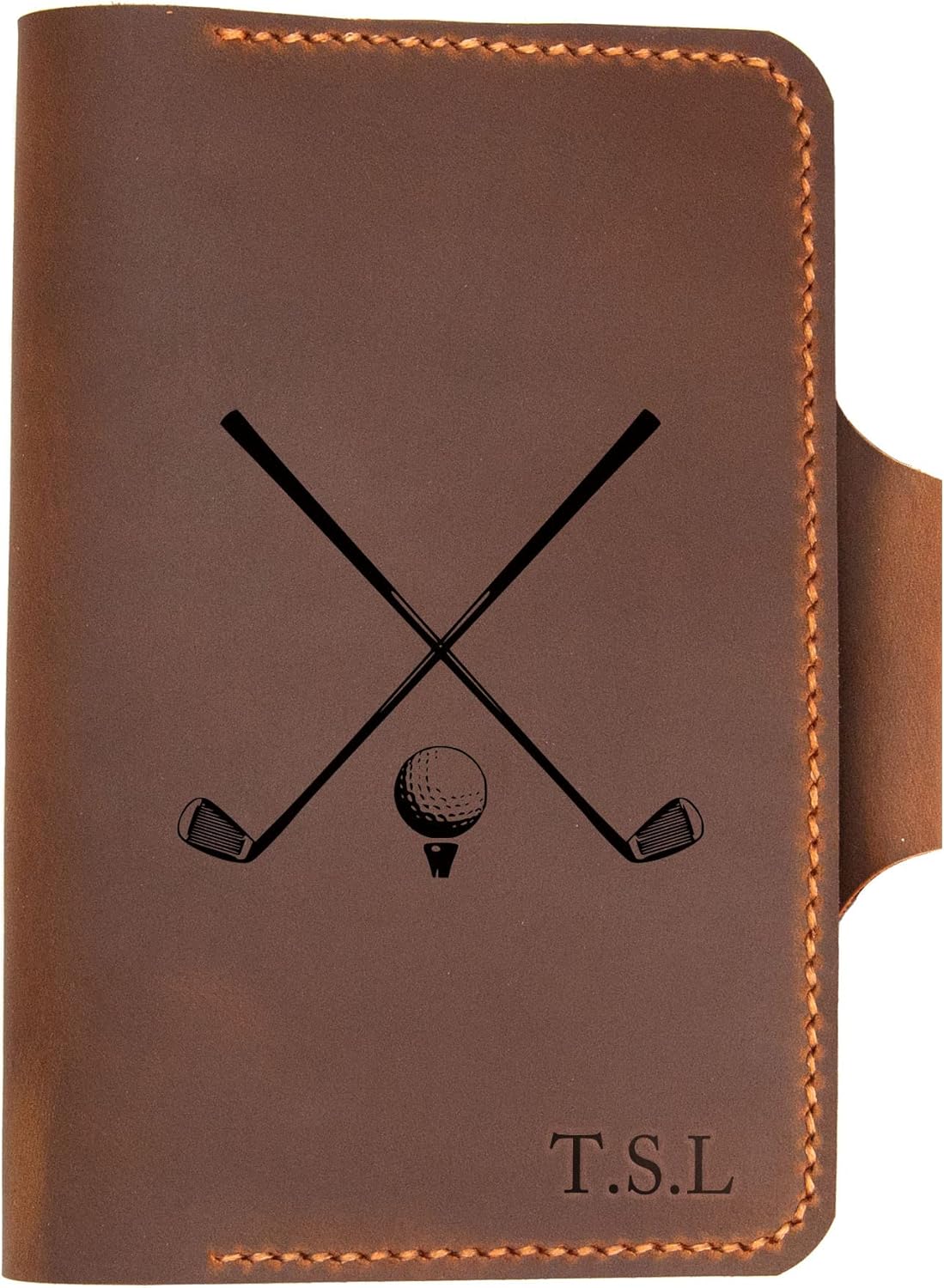 Personalized Leather Golf Scorecard Holder Cover, Handmade Yardage Book Cover Holder With Pencil Holder, Custom Leather Yardage Book Cover Holder, Golf Gift