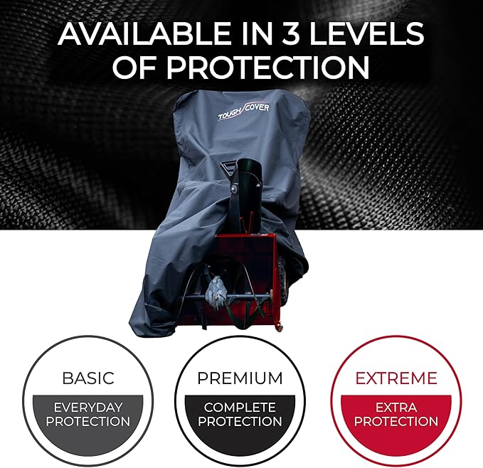 Tough Cover Snow Blower Cover - 600D Marine Grade Fabric, Snowblower Covers Waterproof Outdoor, Heavy Duty Snow Thrower Cover Universal Fit for EGO, Honda, Ariens, Ryobi, Troy Bilt, and PowerSmart