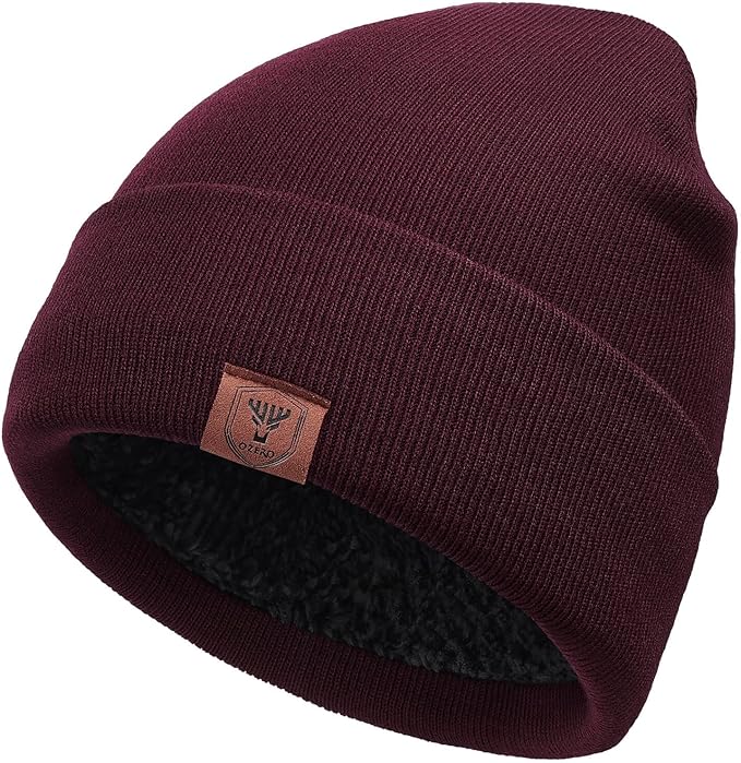 OZERO Winter Beanie Daily Hat - Thermal Polar Fleece Ski Stocking Skull Cap for Men and Women