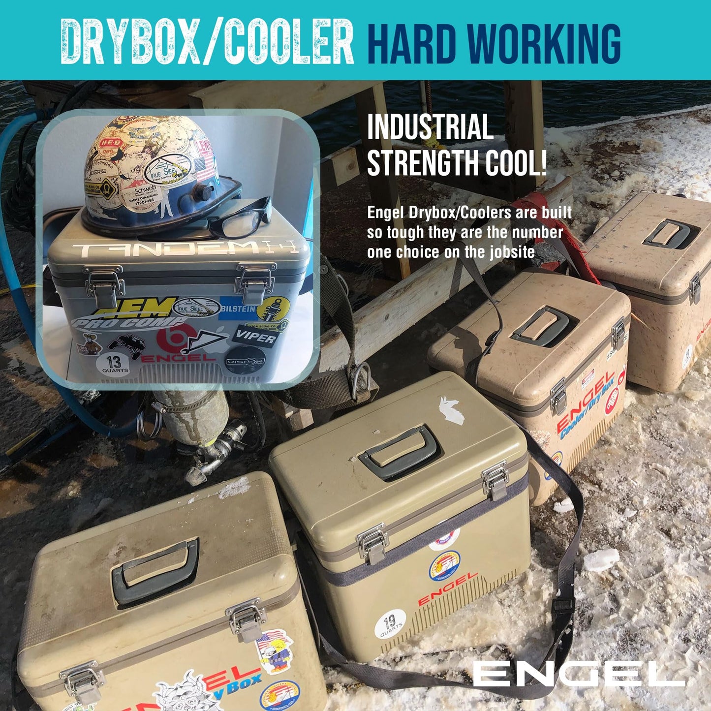 Engel UC30 30qt Leak-Proof, Air Tight, Drybox Cooler and Hard Shell Lunchbox for Men and Women in Camo