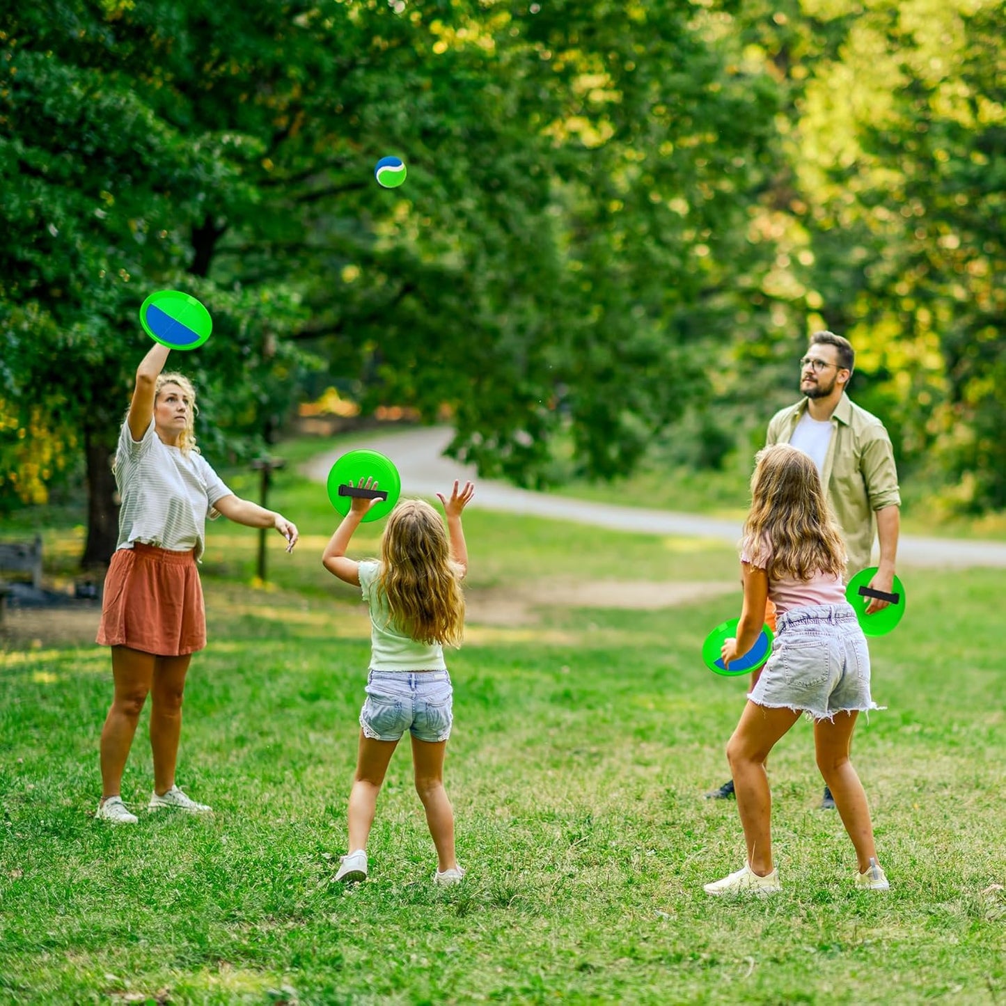 PlayZap Toss and Catch Ball Set Upgraded Stocking Stuffers for Toddlers Kids Teens Boys Girls - Baseball Toys Sturdy PVC for Beach Pool Yard Outdoor - Gift for 3-5 5-8 8-13+ Years