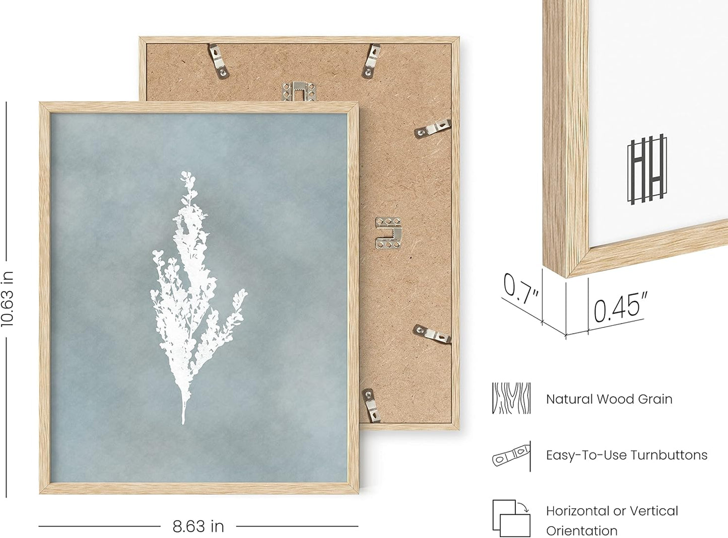 HAUS AND HUES Floral Wall Art - Set of 4 Plant Posters for Wall Vintage Botanical Prints, Flower Pictures for Room Aesthetic, Vintage Art Prints Flower Wall Art (Beige Frame, 8x10)