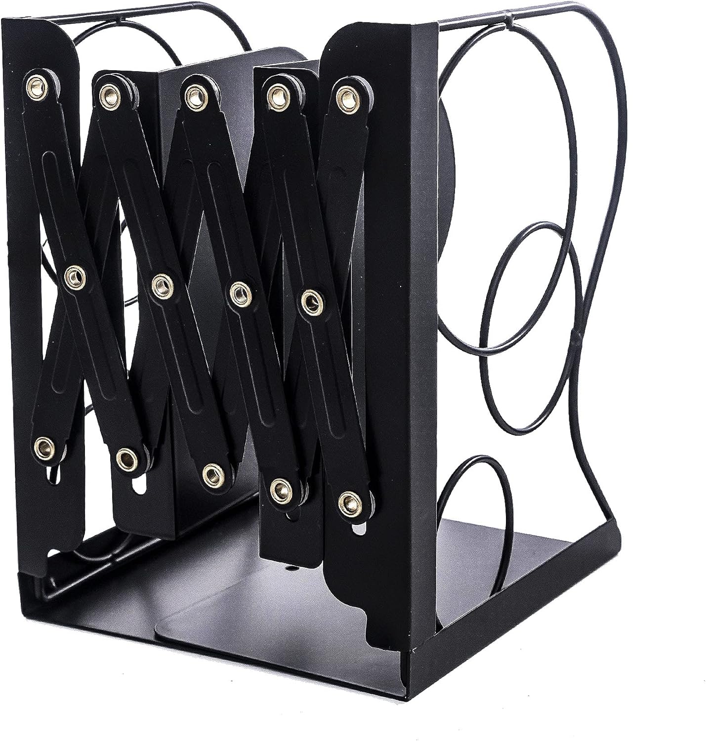 Adjustable Bookends Metal Book Ends for Heavy Book Holder Heavy Duty Bookends Nonskid Bookcase Desktop Book Organizer Binder Holder