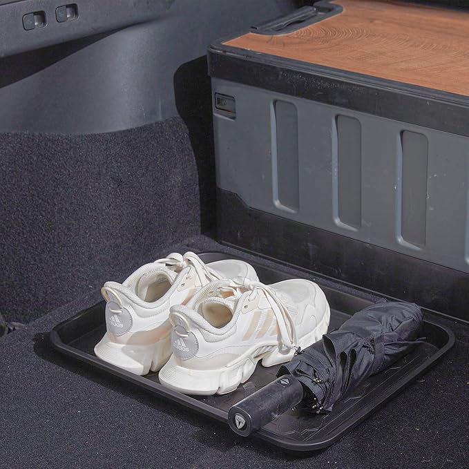 Boot Tray for Entryway Indoor, Heavy Duty Shoe Mat Tray 2 Packs, 16.7"x12.8" Waterproof Shoes Trays with Raised Edge, Outdoor Multi-Purpose Mats for Boots, Garden, Pets