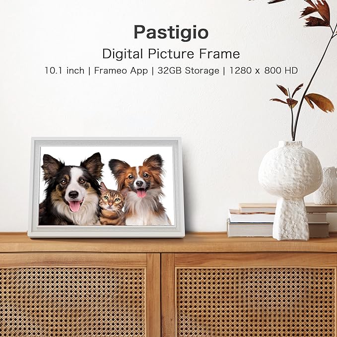 Digital Picture Frame WiFi, 10.1 Inch Frameo Digital Photo Frame, 32GB Memory, 1280*800 HD Touch Screen, Auto-Rotate, Share Pictures Videos Instantly, Wedding, Birthday Gifts for Women, Mom, Dad Gifts