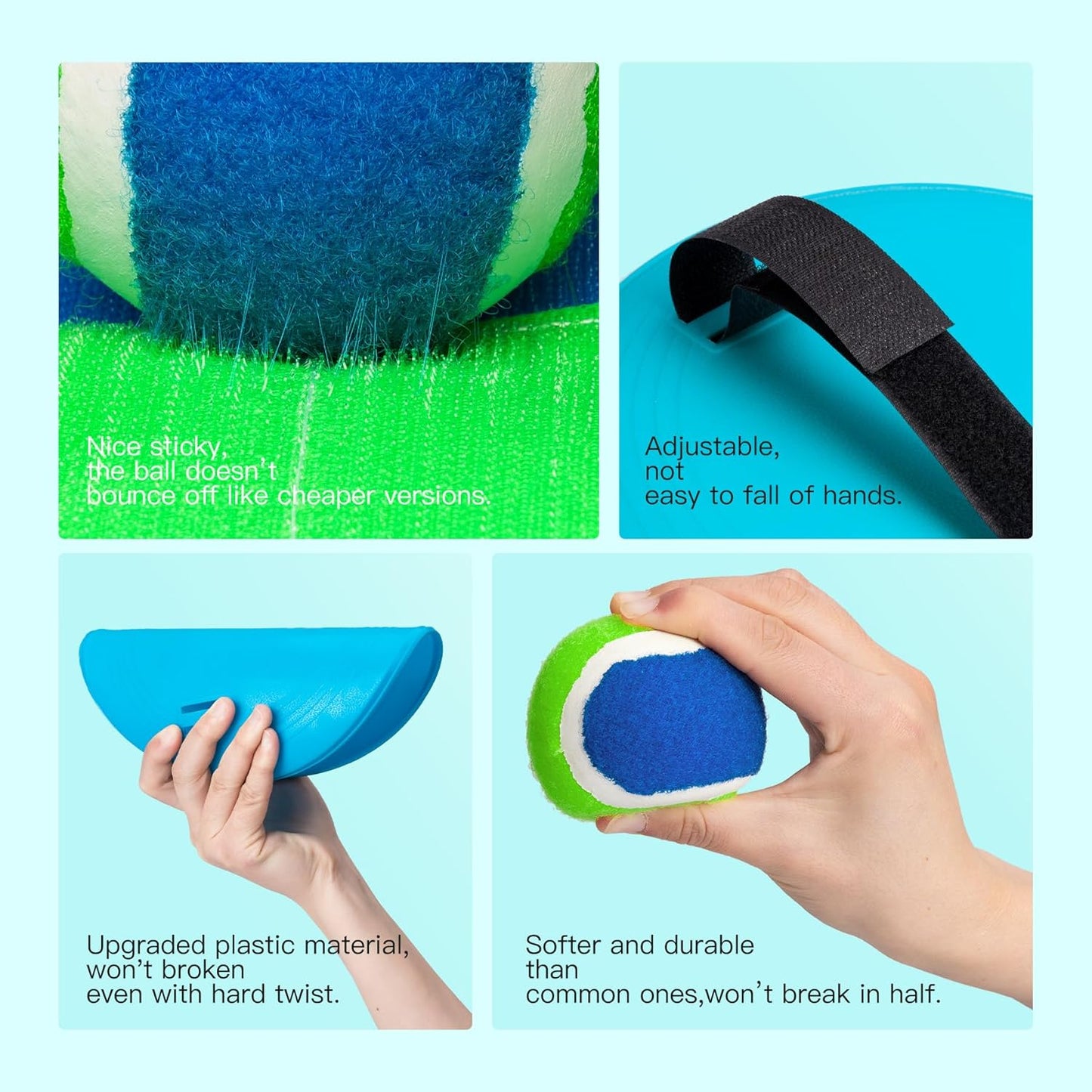 EVERICH Upgraded Toss and Catch Ball Game Set, Outdoor Games for Kids Toys, Stocking Stuffers for Family Games, Beach Pool Yard Outside Toys for Boys Girls 3 4 5 6 7 8-12 Years Old