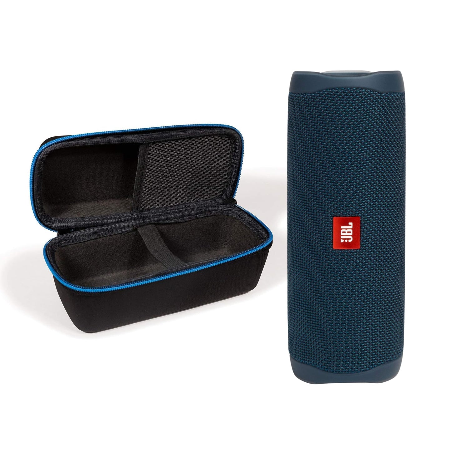 JBL Flip 5 (Blue) + Bundle with divvi! Protective Hardshell Case
