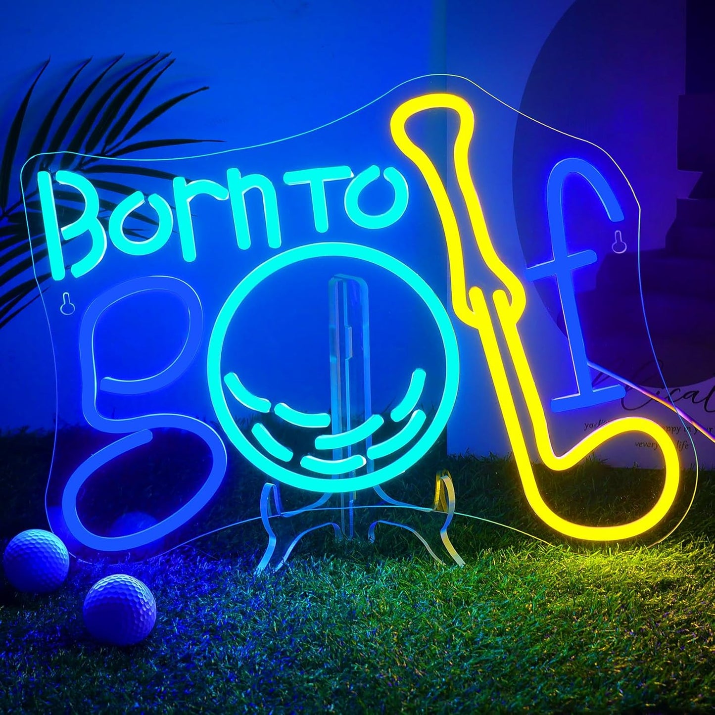 NOSUN Born to Golf Neon Sign Golf Neon Signs for Wall Decor LED Sign Colorful Neon Light Sign Neon Lights with Dimmable Encourage Light for Bedroom Bar Club Apartment Home Party Decor