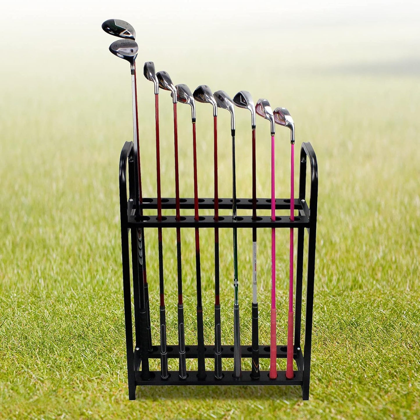 LOYALHEARTDY Golf 18-hole Cue Display Stand, Golf Club Organizers, Golf Club Rack Golf Clubs Shelf,Golf Club Accessories