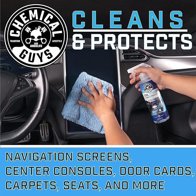 Chemical Guys Total Interior Sprayable Cleaner and Protectant Multi-Scent 3 Pack (Fresh, Black Cherry & New Car), Safe for Cars, Trucks, SUVs, Jeeps, Motorcycles, RVs & More, (3) 16 fl oz Bottles