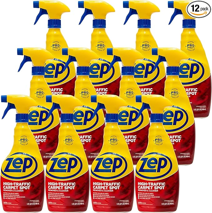 Zep High Traffic Carpet Cleaner - 32 Ounces (Case of 12) ZUHTC32 - Penetrating Formula Removes Deep Stains. Make High-Traffic Areas Look New Again