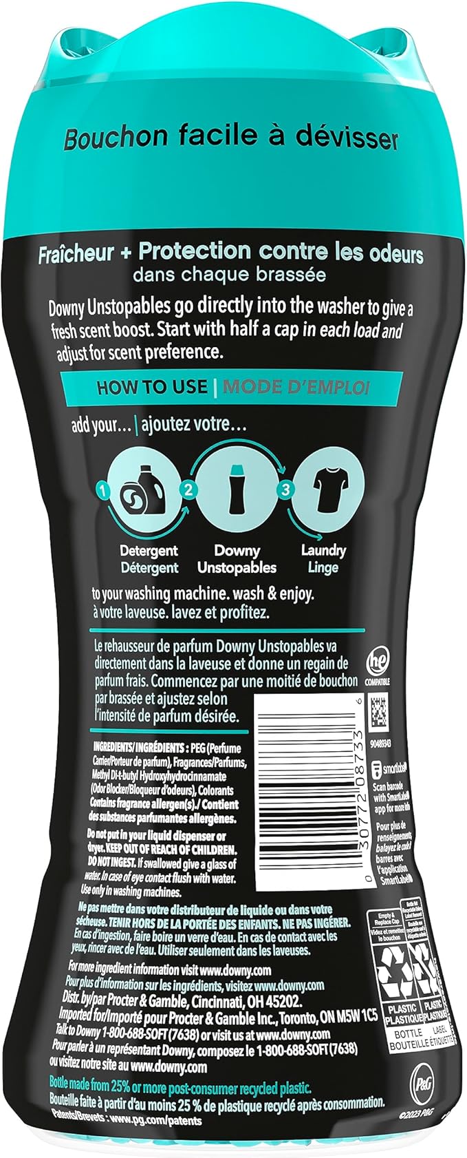 Downy Unstopables In-Wash Laundry Scent Booster Beads, Fresh, 9.1 oz