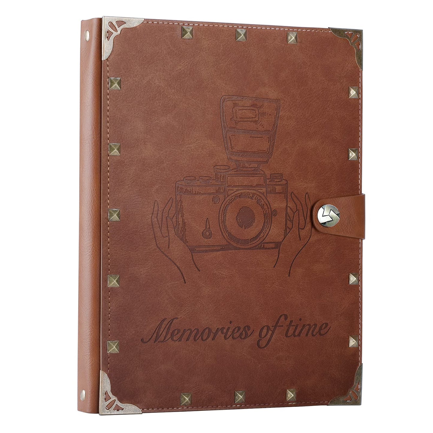 ZEEYUAN DIY Scrapbook Photo Album 60 Pages Leather Memory Photo Book 8.5x11 inch,Vintage Travelling Scrapbook Family Scrap Book Scrapbooking Supplies Kits for Couples