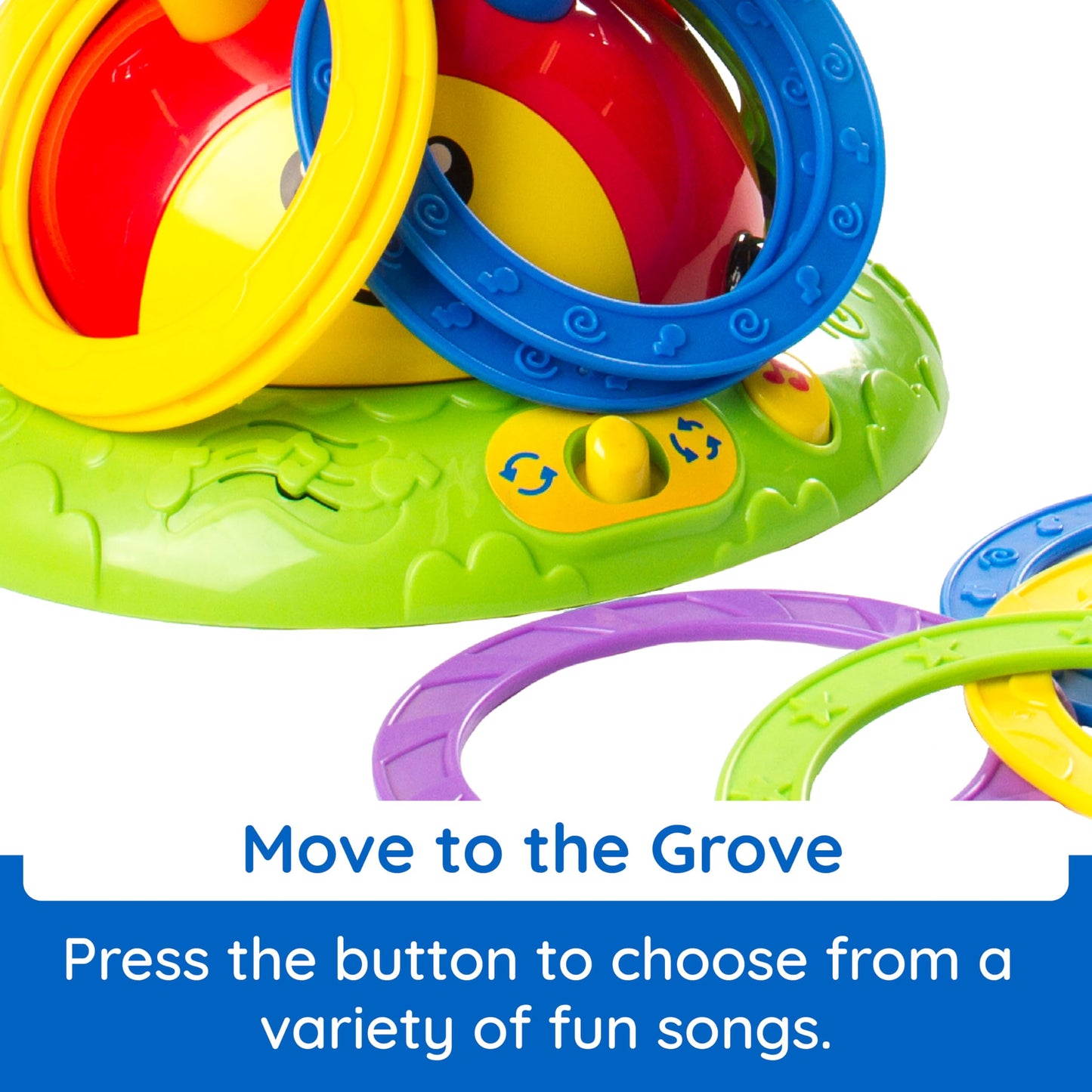 Fat Brain Toys 2-in-1 Musical Jump 'n Toss, Active Indoor/Outdoor Games for Kids Ages 4+, Fun Toys, Kids Activities