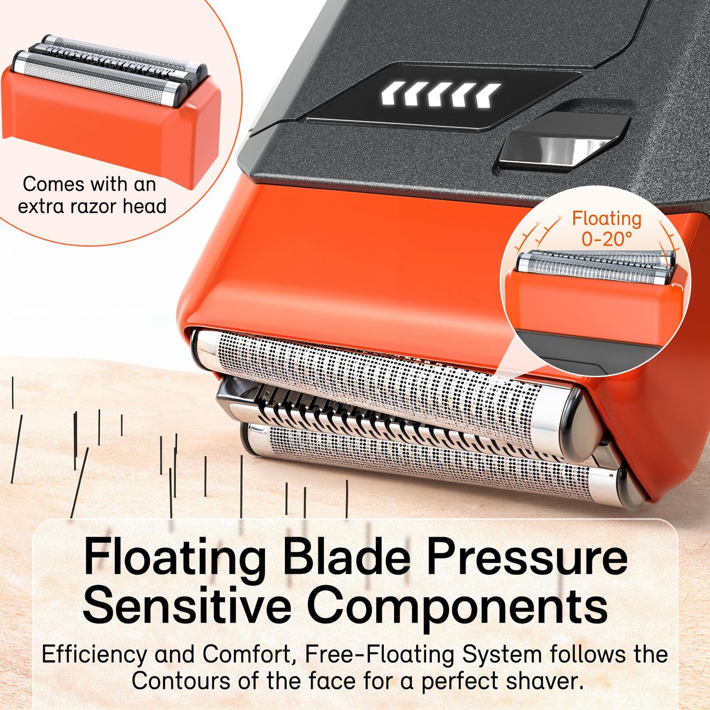Foil Electric Shaver For Travel Usb-C Fast Charging, Ipx7 Waterproof Cordless Razor, Portable Face Shaver With Travel Case & Rep
