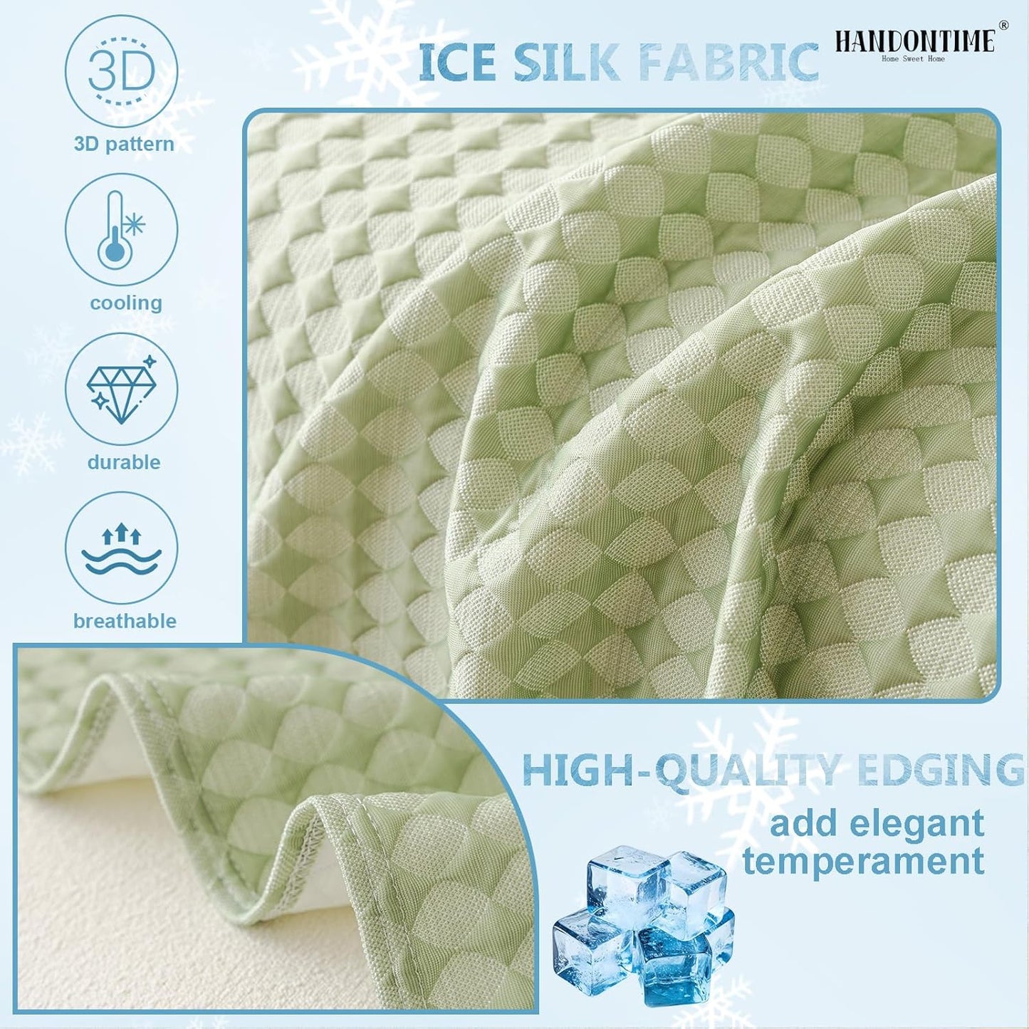 HANDONTIME Cooling Dog Couch Cover Ice Silk Washable & Breathable Pet Sofa Protector, Durable Couch Covers for Sofa Pet Friendly Soft Dog Cooling Bed Cover Sofa Protector Covers (Green, 71"x134")