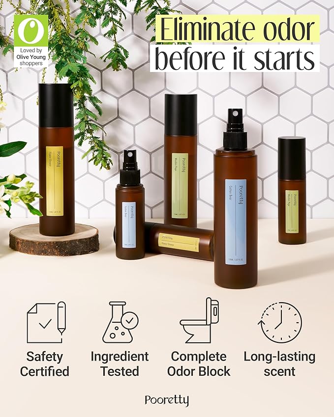 Pre-Poop Aromatic Bathroom Toilet Spray, Potty Deodorizer, Neutralize Bad Odors (1.69 fl.oz.) - Fresh Eucalyptus and Bergamot Scent