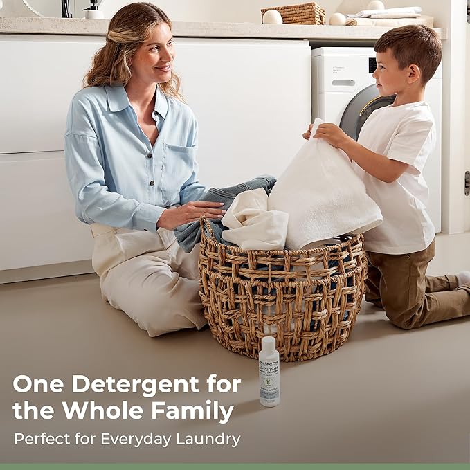 Heritage Park Luxury Laundry Detergent | Dermatologist Tested Plant based Natural & Enzyme Laundry Detergent | Sensitive Skin Friendly - Shore Breeze (4 fl oz Trial Size)