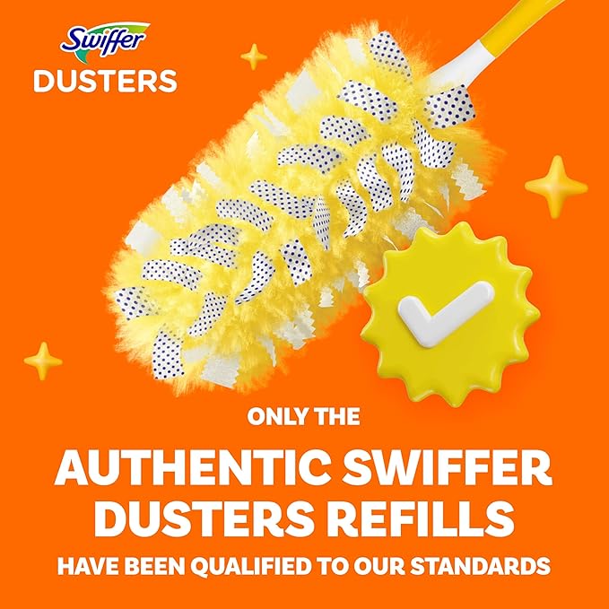 Swiffer Dusters Refill for cleaning, Feather & Microfiber Duster Alternative, Unstopables Fresh Scent, (4x6ct)